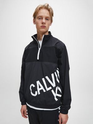 calvin klein logo anorak