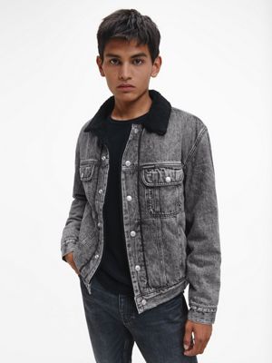 calvin klein sherpa denim jacket