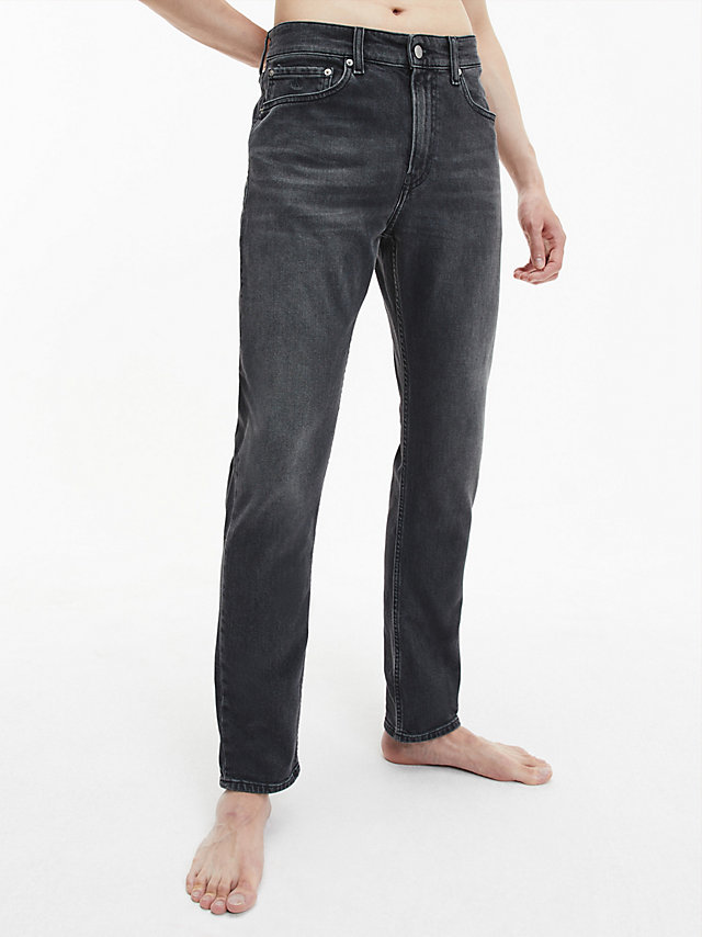 Black Slim Tapered Jeans undefined men Calvin Klein