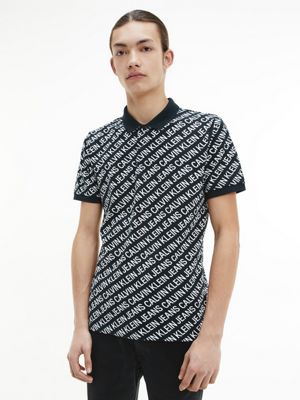 calvin klein black polo shirt