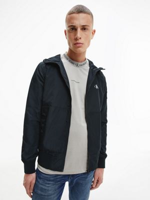 Recycled Polyester Hooded Bomber Jacket 