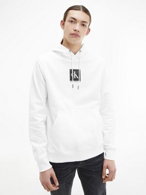 calvin klein jeans white hoodie