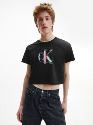 Cropped T-shirt van biologisch katoen 