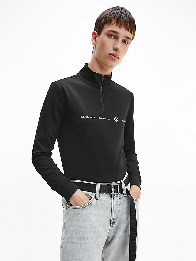 CK Black > Langarm-T-Shirt Aus Recyceltem Milano > undefined Herren - Calvin Klein