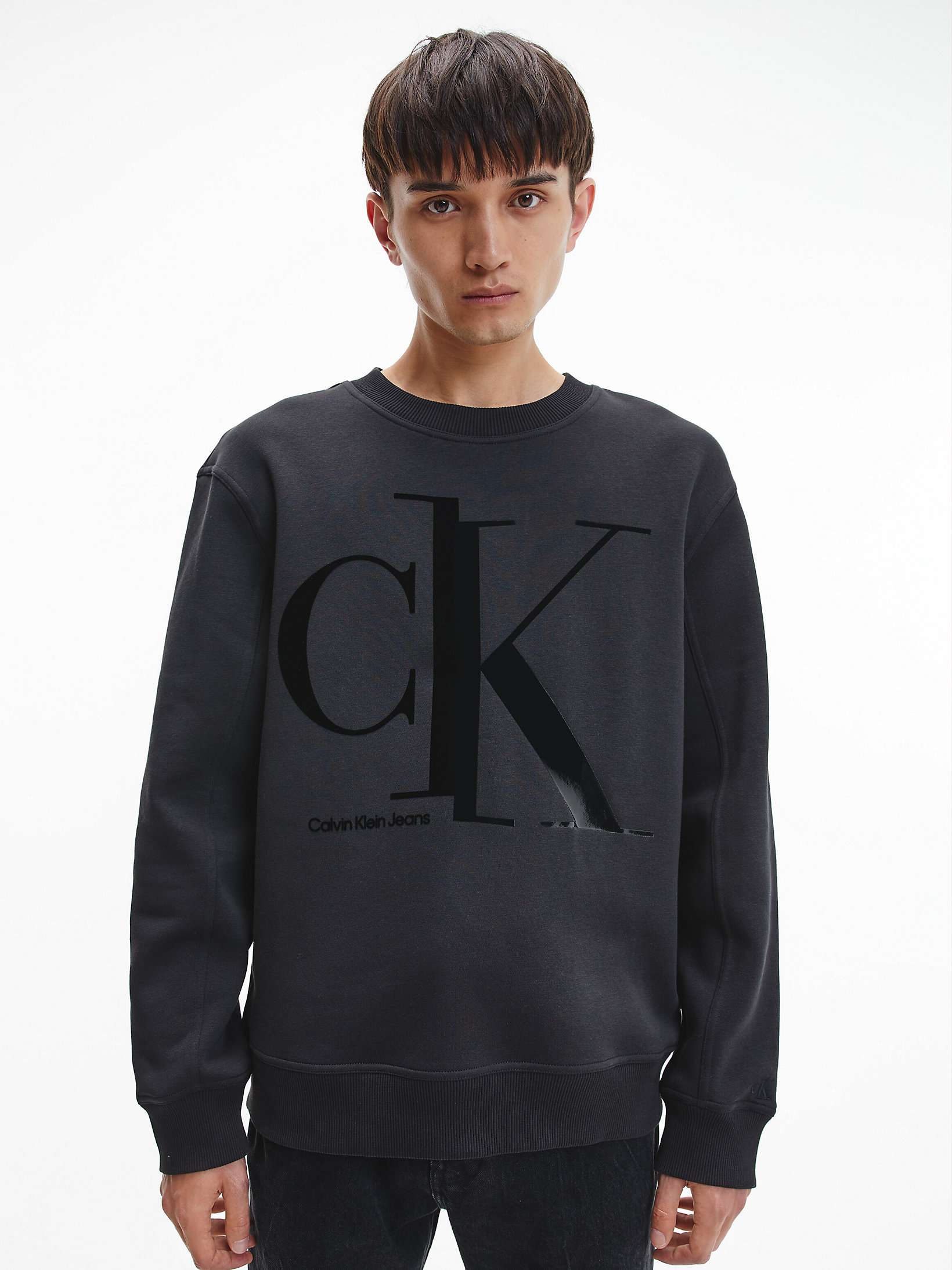 CK Black Relaxed Logo Sweatshirt undefined men Calvin Klein