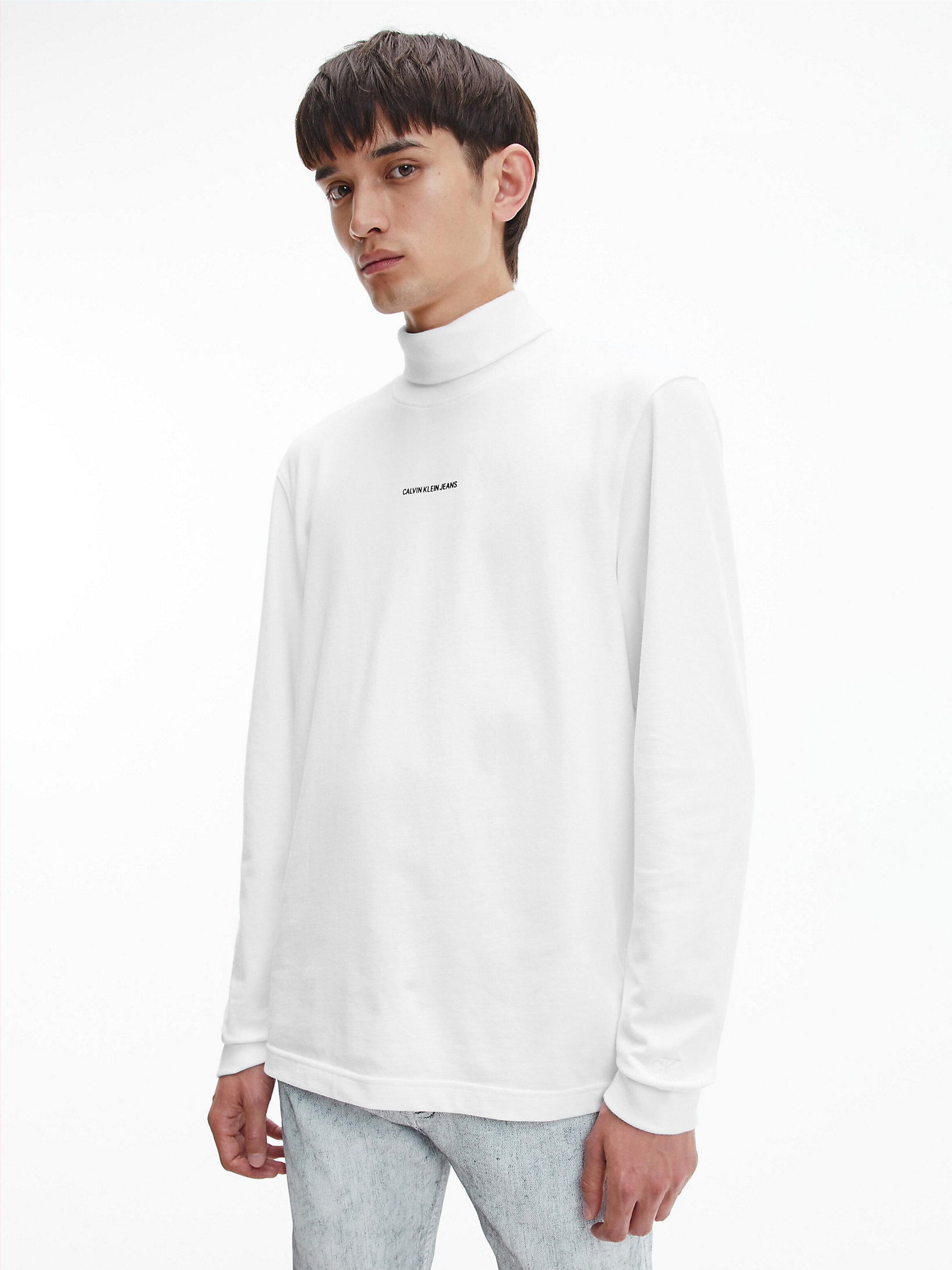 Calvin Klein Heren Kleding Tops & Shirts Shirts Lange Mouwen Shirts T-shirt met lange mouwen en tunnelhals 