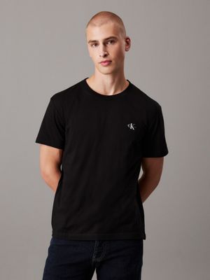 ck black / india ink 2 pack monogram t-shirts for men calvin klein jeans