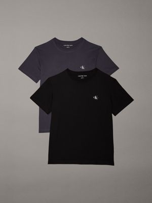 black 2 pack monogram t-shirts for men calvin klein jeans