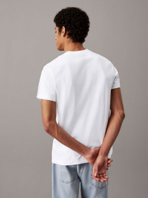 bright white/trooper 2 pack cotton t-shirts for men calvin klein jeans