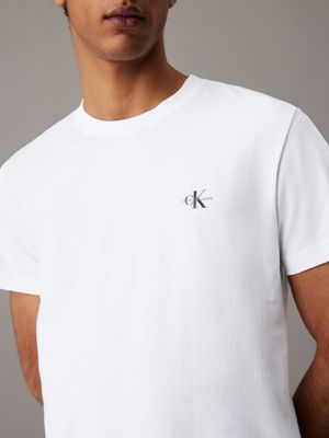 bright white/trooper 2 pack cotton t-shirts for men calvin klein jeans