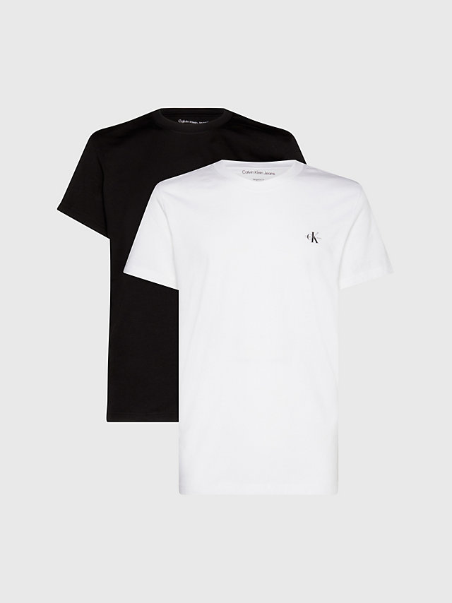 CK Black/bright White 2 Pack Organic Cotton T-Shirts undefined men Calvin Klein