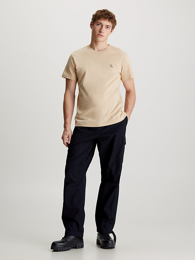 t-shirt con monogramma in confezione da 2 blue da uomo calvin klein jeans
