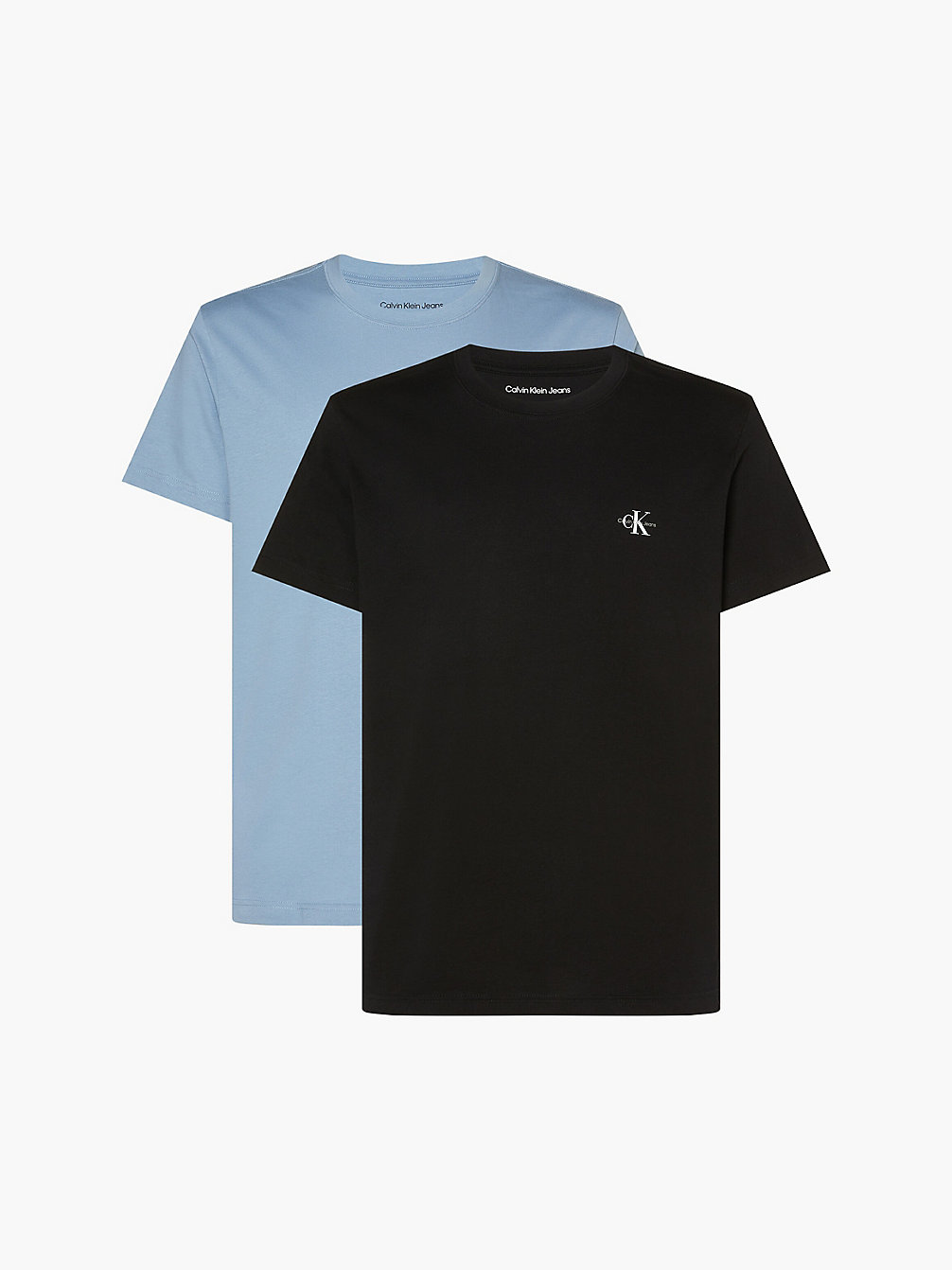 T-Shirt Con Monogramma In Confezione Da 2 > ICELAND BLUE / CK BLACK > undefined uomo > Calvin Klein