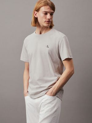 Buy Calvin Klein Men White Crew Neck Cotton T-Shirt - Pack Of 2