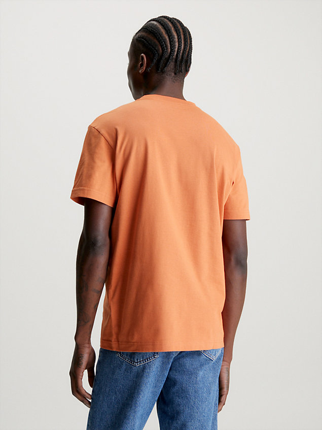 orange 2 pack monogram t-shirts voor heren - calvin klein jeans