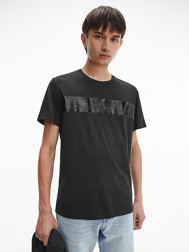 CK Black > T-Shirt Mit Glänzendem Logo > undefined Herren - Calvin Klein