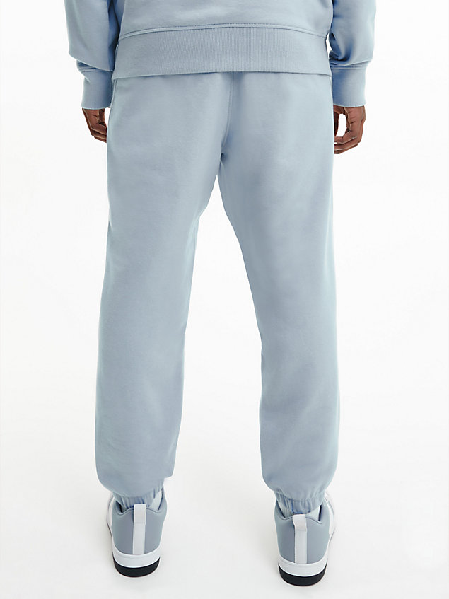 blue tapered joggers for men calvin klein jeans