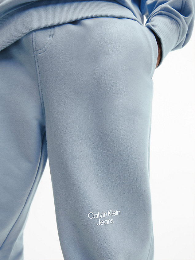 blue tapered joggers for men calvin klein jeans