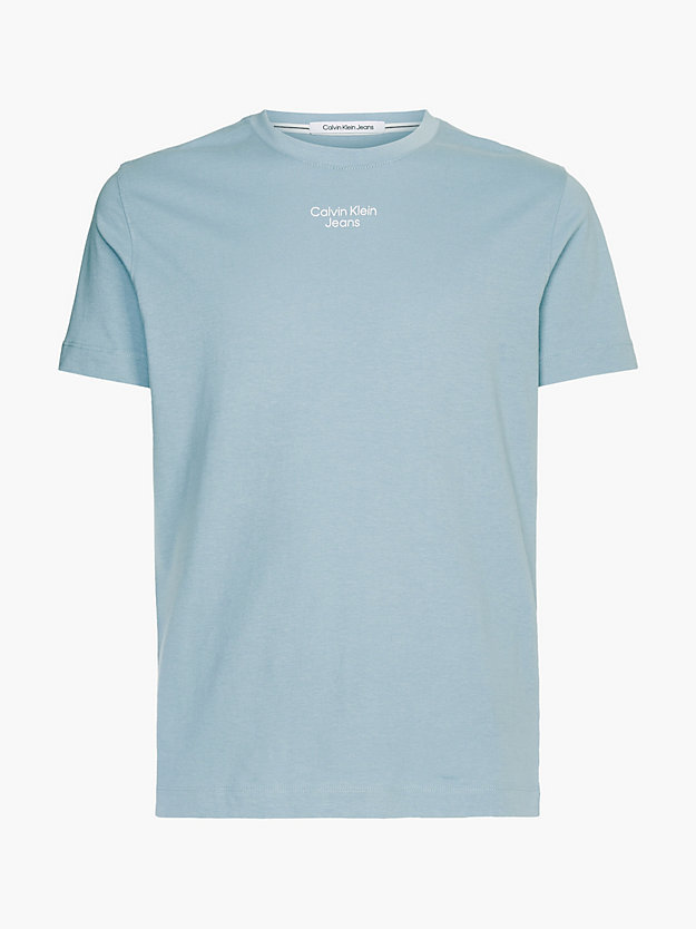 iceland blue slim organic cotton t-shirt for men calvin klein jeans