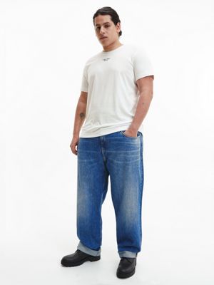 BRIGHT WHITE Slim Organic Cotton T-shirt for men CALVIN KLEIN JEANS