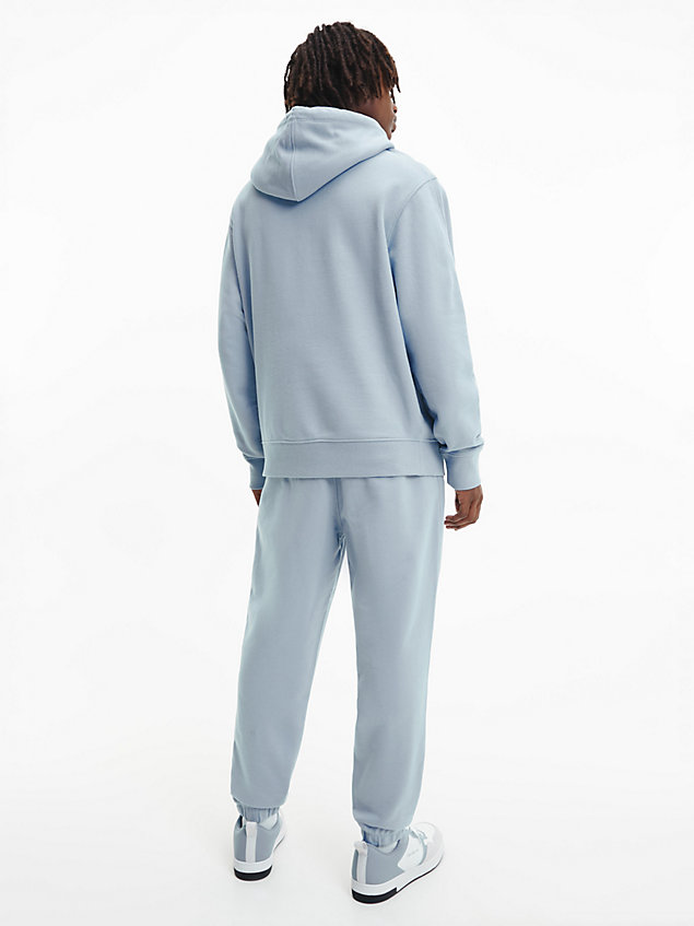 blue relaxed hoodie for men calvin klein jeans