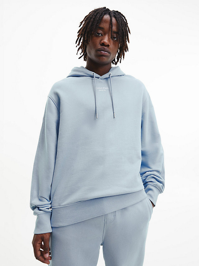 Sweat-Shirt À Capuche Relaxed > Iceland Blue > undefined hommes > Calvin Klein