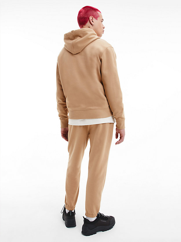 TIMELESS CAMEL Relaxed Hoodie for men CALVIN KLEIN JEANS