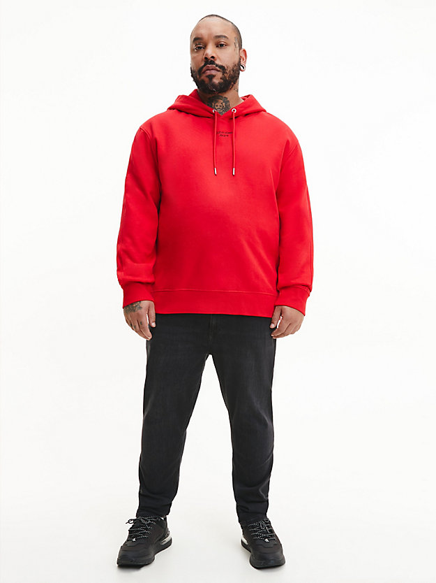 CANDY APPLE Relaxed Hoodie for men CALVIN KLEIN JEANS