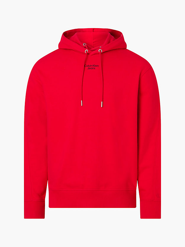 CANDY APPLE Relaxed Hoodie for men CALVIN KLEIN JEANS