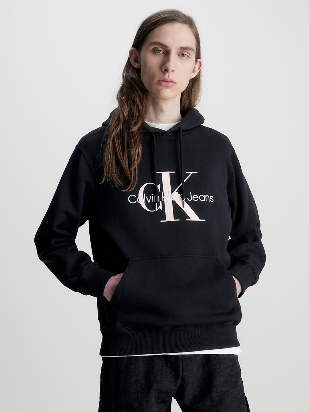 CK BLACK > Bluza Z Kapturem I Monogramem > undefined Mężczyźni - Calvin Klein