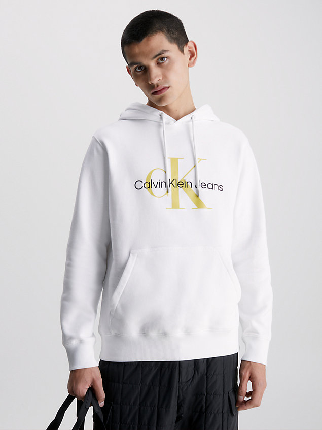  cotton monogram hoodie for men calvin klein jeans