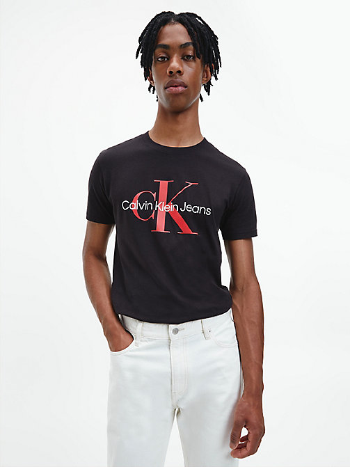 Hombre Ropa de Camisetas y polos de Camisetas de manga corta Camiseta Calvin Klein de Algodón de color Negro para hombre 