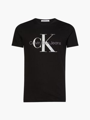 Calvin Klein T-shirt CKJ Organic Cotton Logo Centro Preto