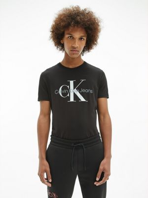 CALVIN KLEIN JEANS COTTON T-SHIRT WITH FRONT AND BACK LOGO Woman CK Black