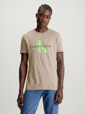 Slim T shirt met logo van biologisch katoen