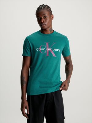 Buy Calvin Klein Neutral CKJ Stacked Logo T-shirt in Organic