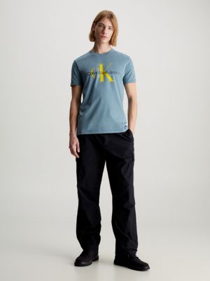 goblin blue monogram t-shirt for men calvin klein jeans
