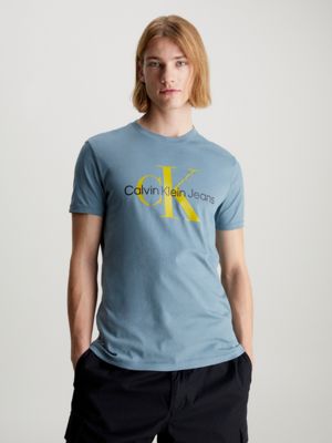 blue monogram t-shirt for men calvin klein jeans