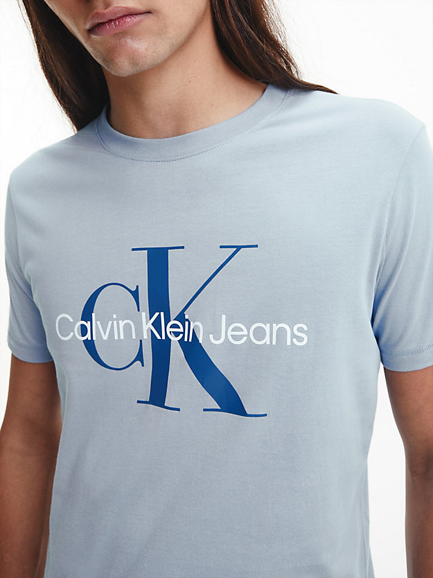 ICELAND BLUE Camiseta slim con monograma de hombre CALVIN KLEIN JEANS