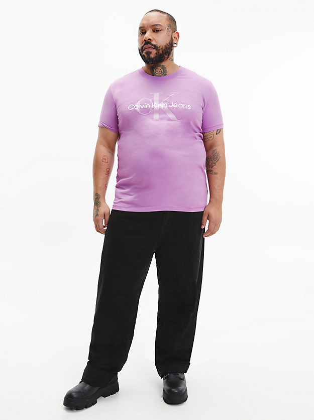 IRIS ORCHID Camiseta slim con monograma de hombre CALVIN KLEIN JEANS