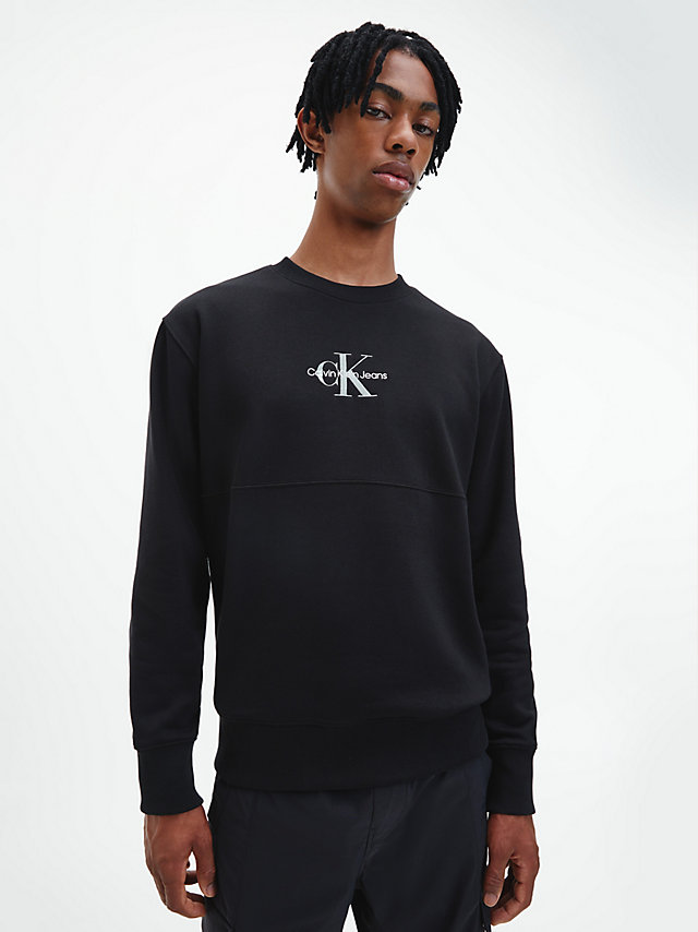 CK Black > Monogramm-Sweatshirt Aus Bio-Baumwolle > undefined Herren - Calvin Klein