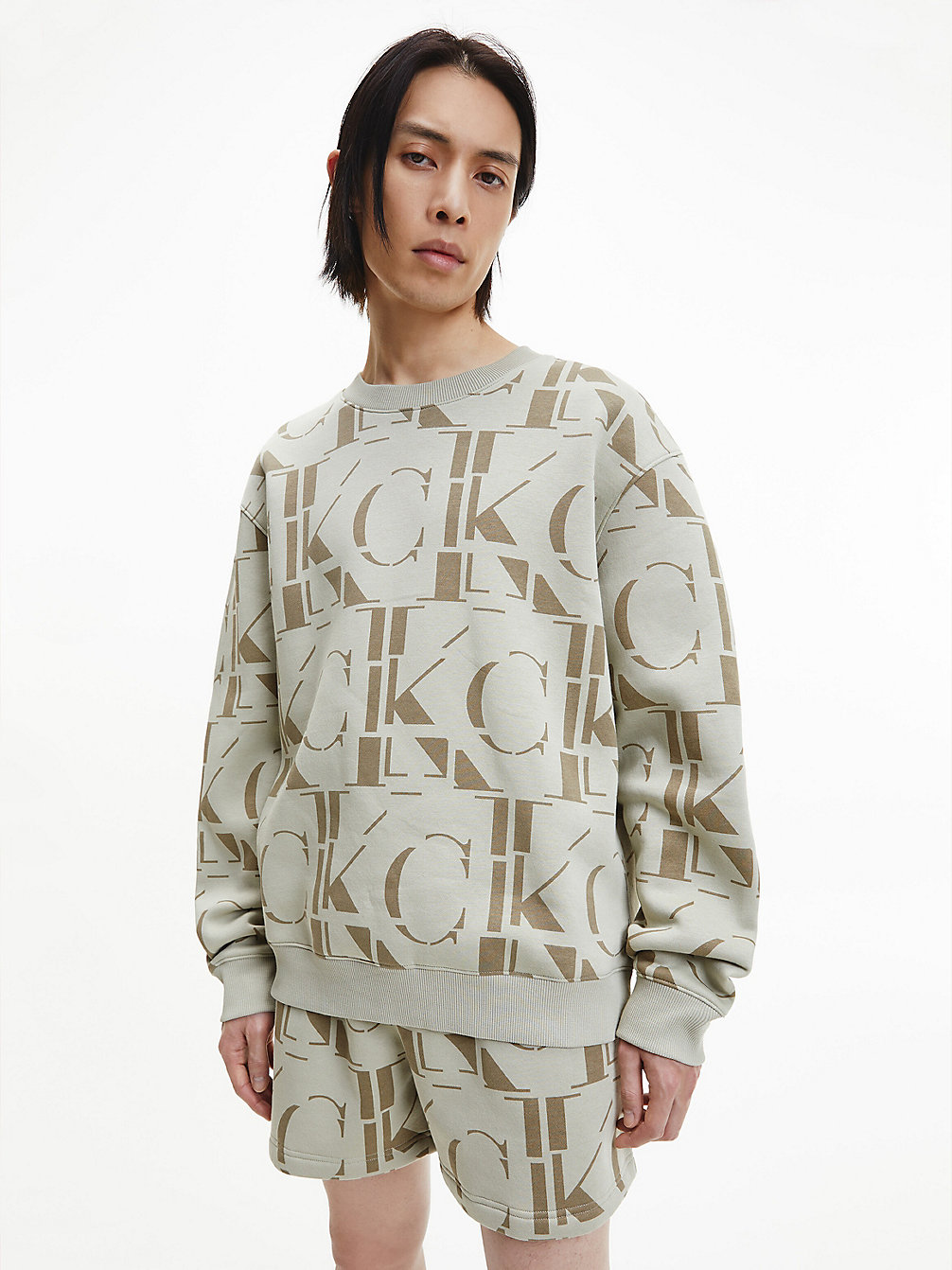 LOGO AOP WHEAT FIELDS > Lässiges Sweatshirt Mit Durchgehendem Logo > undefined Herren - Calvin Klein