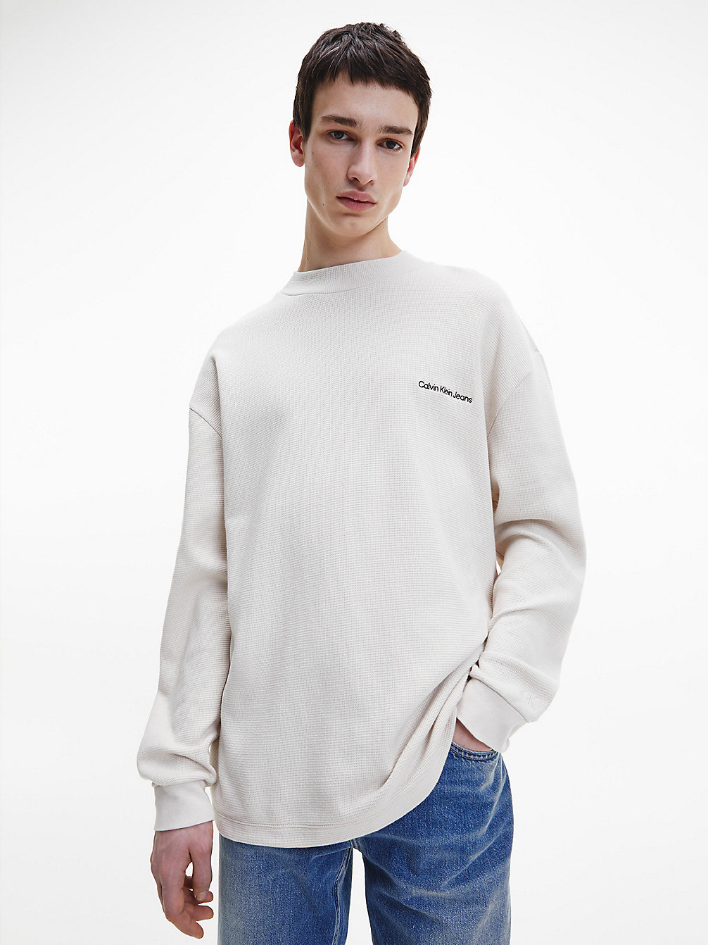 EGGSHELL Oversized T-Shirt Met Lange Mouwen undefined heren Calvin Klein