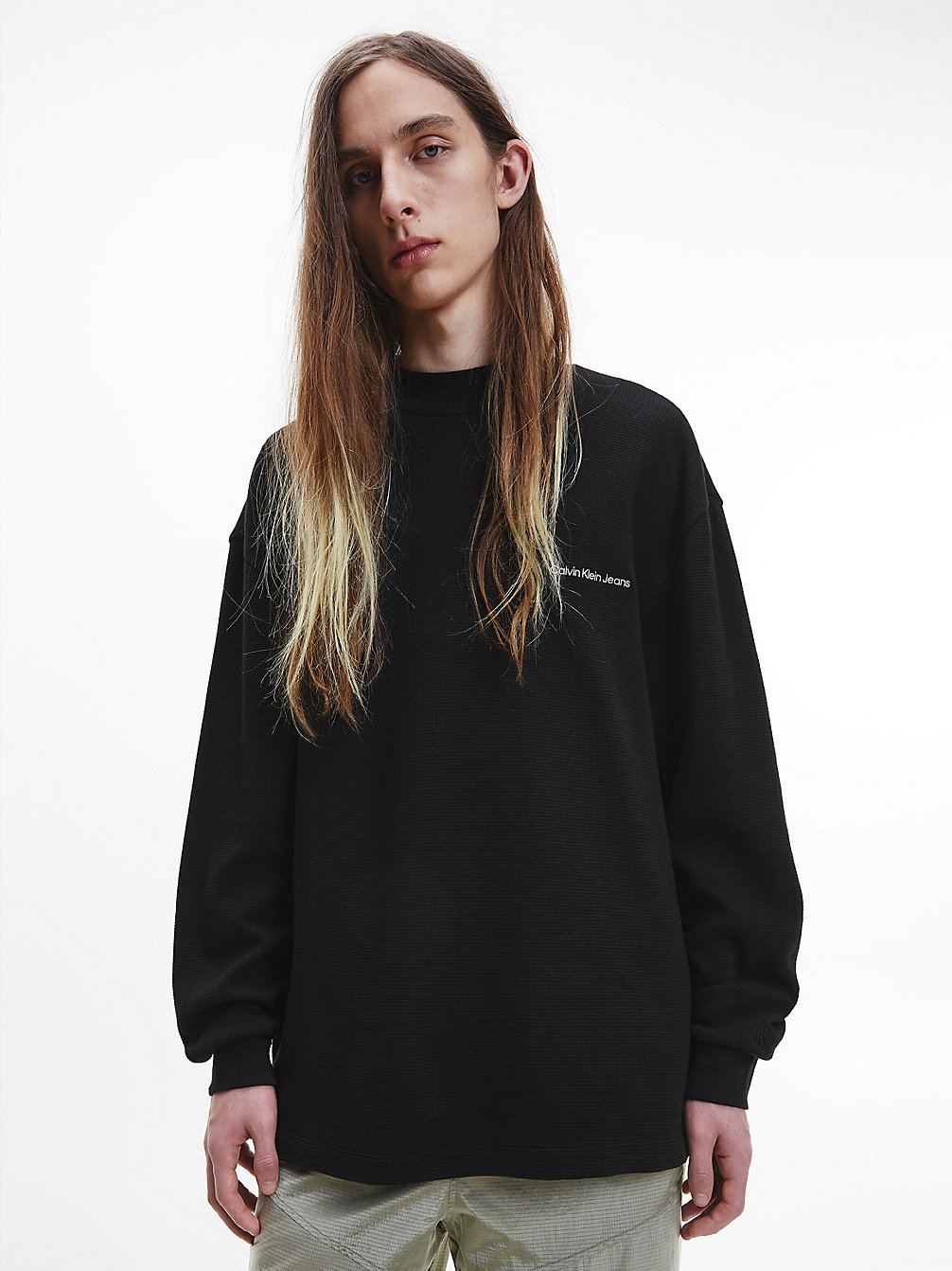 CK BLACK Oversized Long Sleeve T-Shirt undefined men Calvin Klein