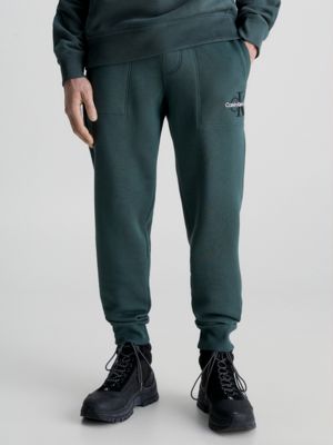 DARK SEAWEED Organic Cotton Joggers undefined men Calvin Klein