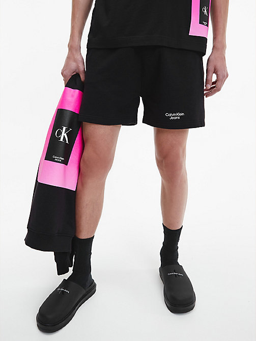 Mens Clothing Shorts Cargo shorts Calvin Klein Cotton Cargo Jogger Shorts in Black for Men 