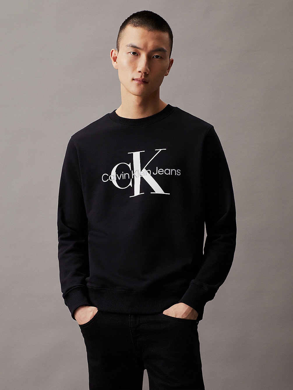 CK BLACK > Monogramm-Sweatshirt > undefined Herren - Calvin Klein
