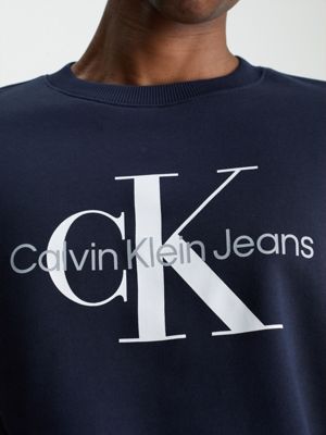 Calvin Klein Jeans Bayshore Blue Monogram Sweatshirt - Men from  Brother2Brother UK