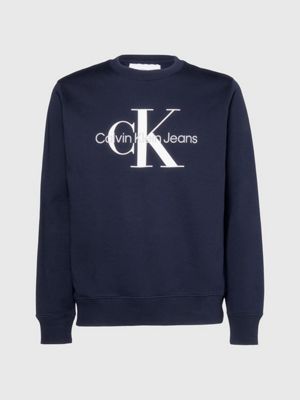 Calvin Klein Jeans Bayshore Blue Monogram Sweatshirt - Men from  Brother2Brother UK