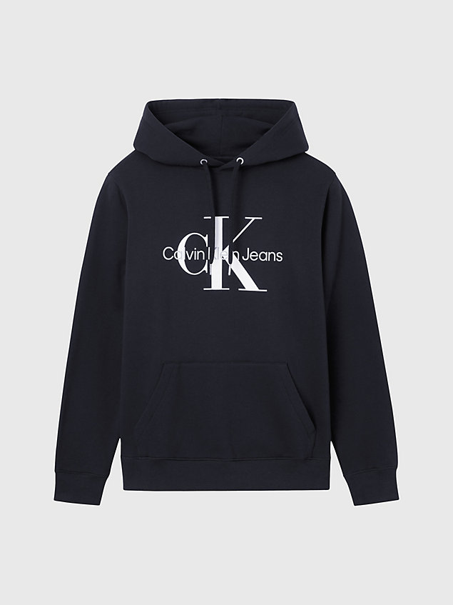 black monogram hoodie for men calvin klein jeans